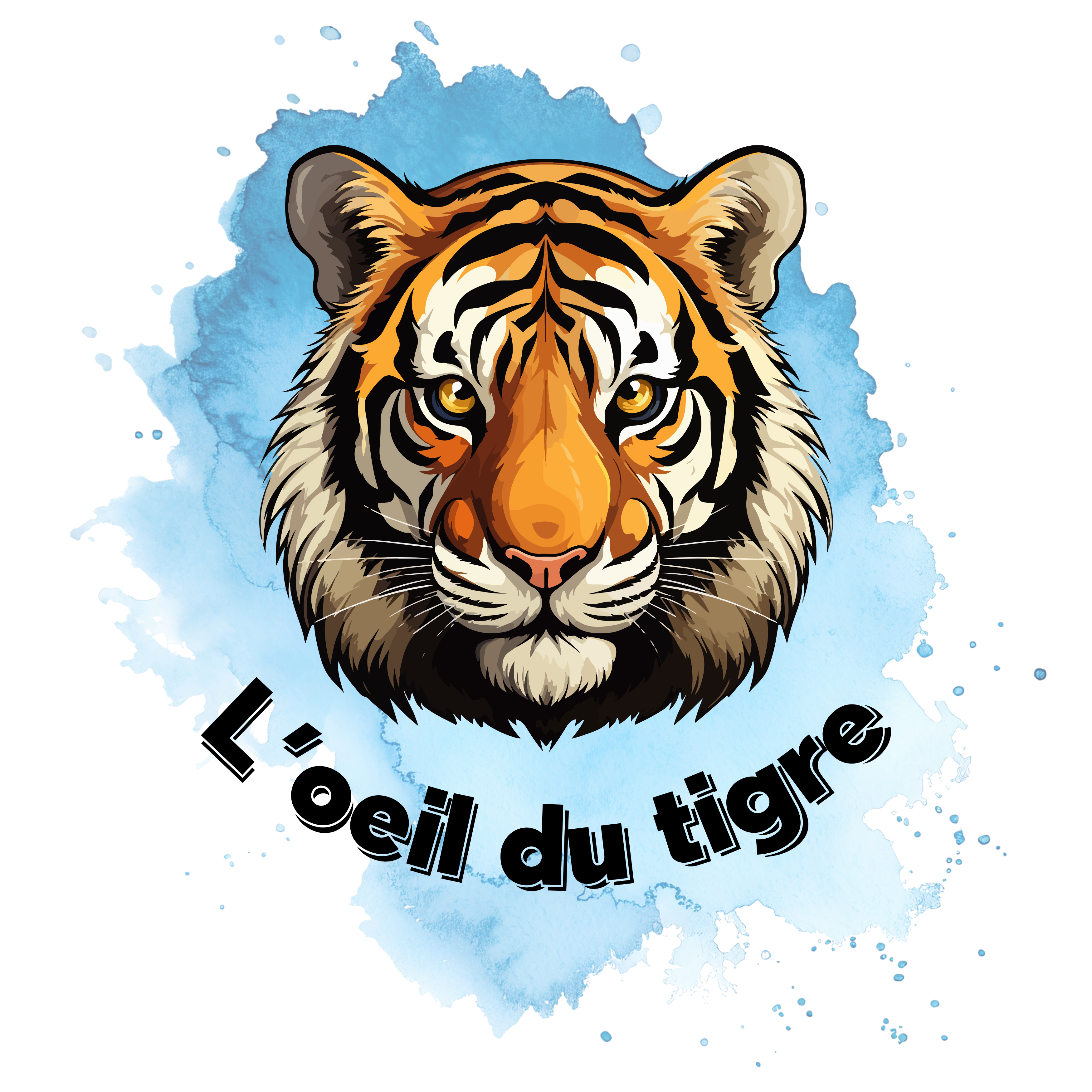 Body bébé - L'oeil du tigre bleu français