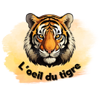 Body bébé - L'oeil du tigre orange français