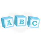 Infant bodysuit - ABC blocks blue