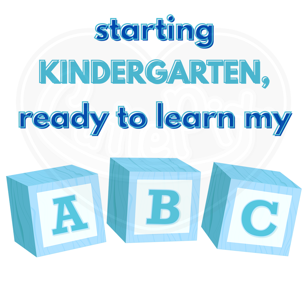Youth classic tee - Abc blocks blue kindergarten