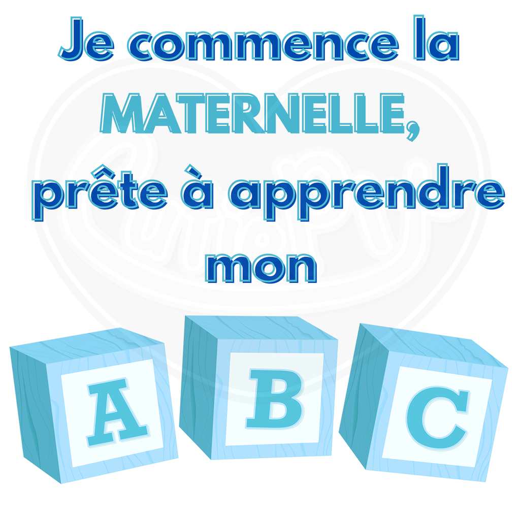 Youth classic tee - Abc blocks blue kindergarten French