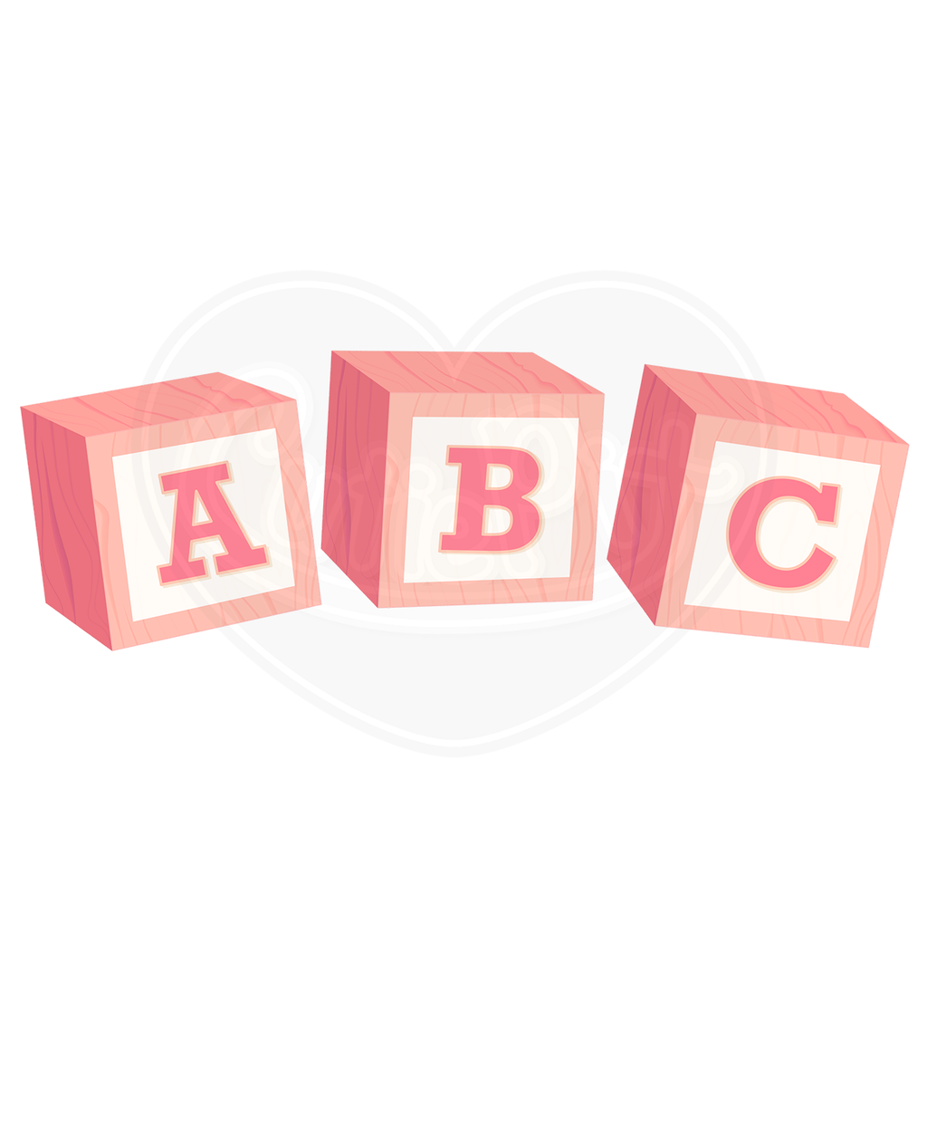 Infant bodysuit - ABC blocks pink