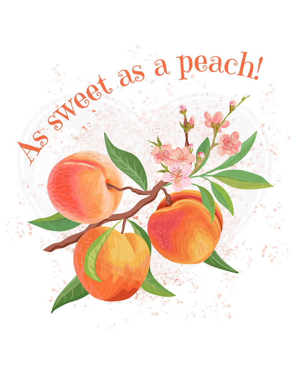 Infant bodysuit - As sweet as a peach bunch