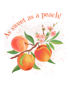 Infant bodysuit - As sweet as a peach bunch