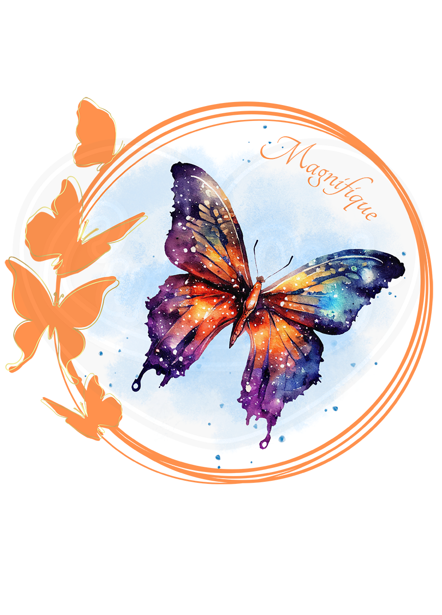 DryBlend® T-Shirt - Beautiful butterfly French
