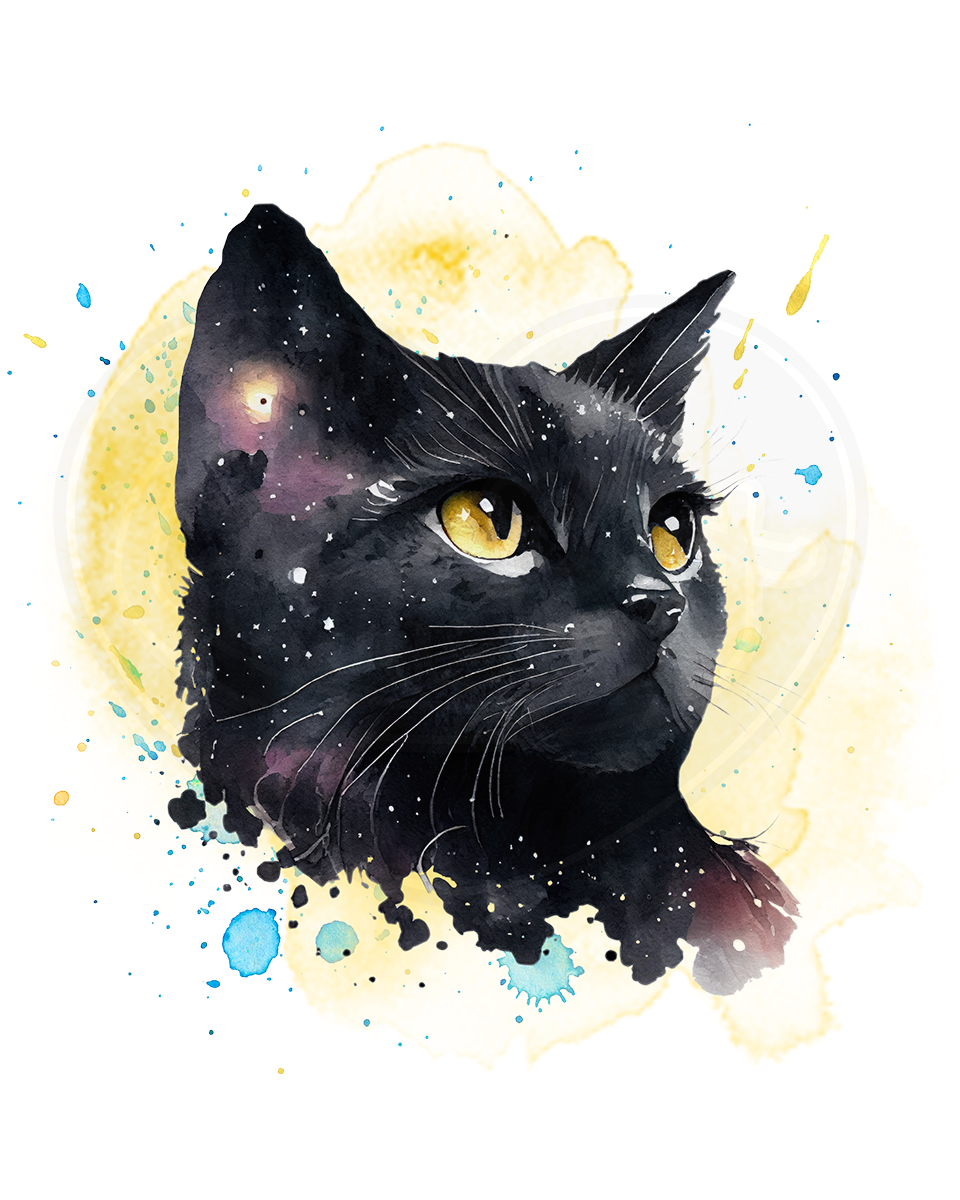 Infant bodysuit - Black cat splash