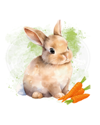 Infant bodysuit - Bunny with carrots