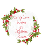 Infant bodysuit - Candy cane wishes and mistletoe kisses