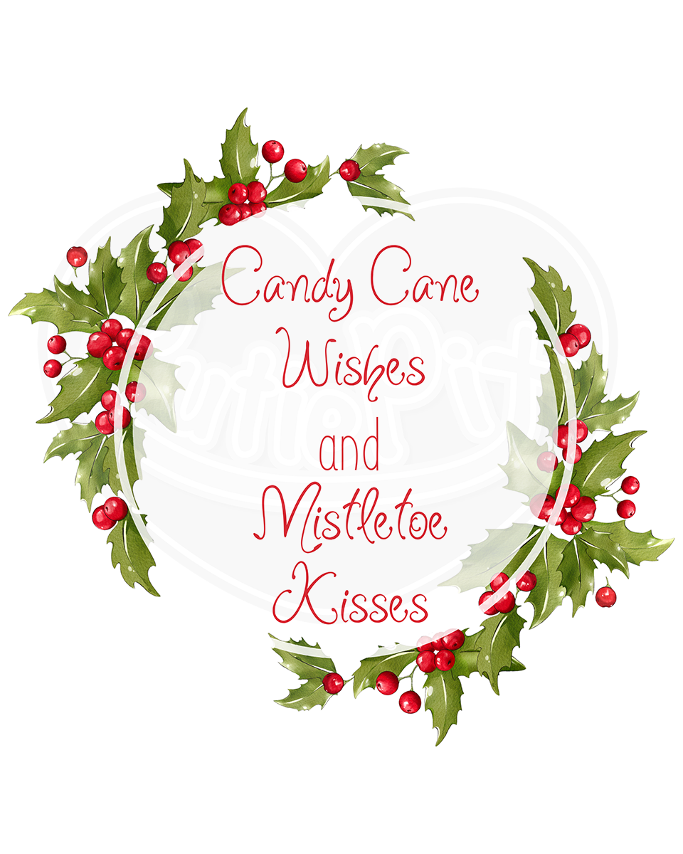 Infant bodysuit - Candy cane wishes and mistletoe kisses