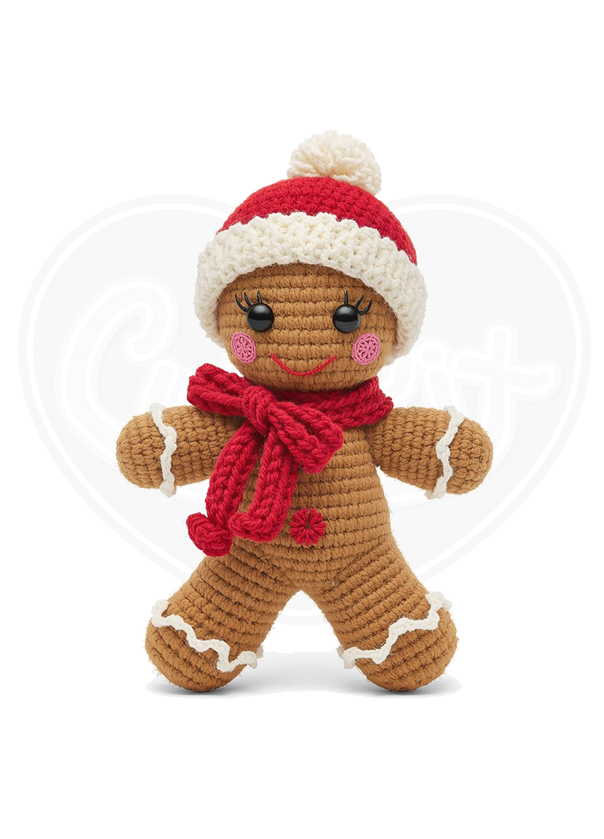 Youth classic tee - Crochet gingerbread red hat
