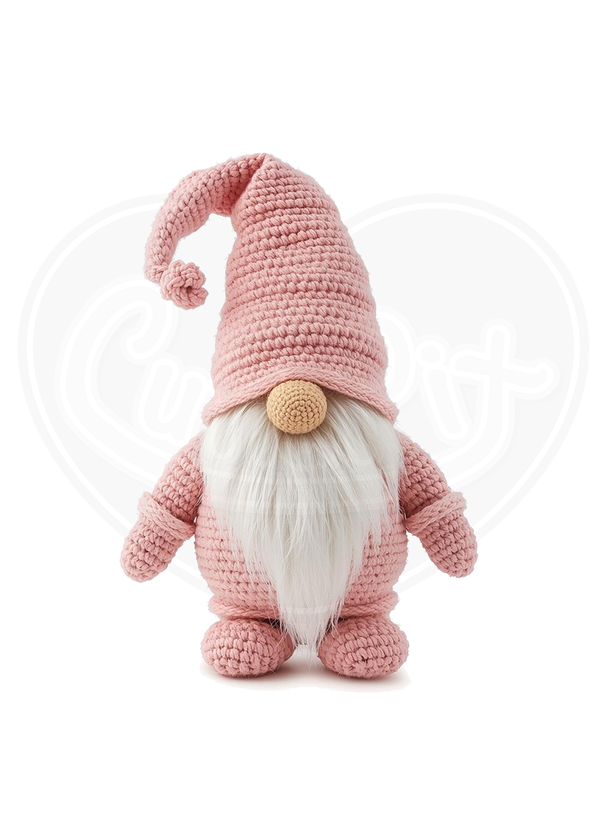 Youth classic tee - Crochet gnome pink hat