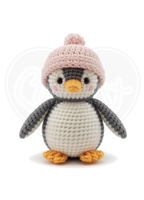 Youth classic tee - Crochet penguin pink hat