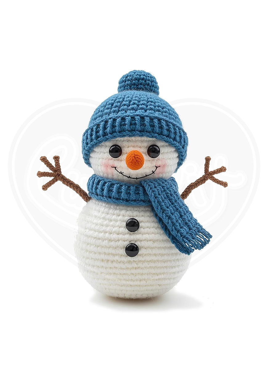 Youth classic tee - Crochet snowman blue hat