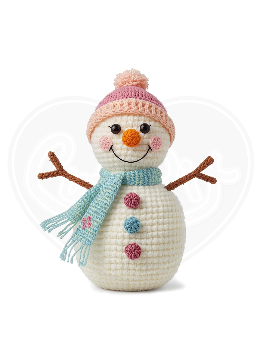 Youth classic tee - Crochet snowman pink hat