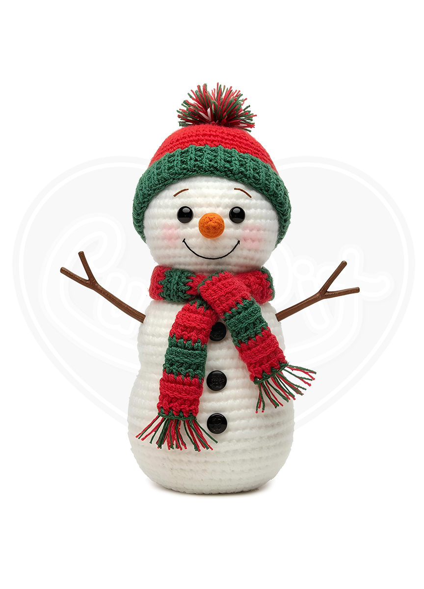 Youth classic tee - Crochet snowman red/green hat