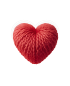 DryBlend® T-Shirt - Crochet heart red 1