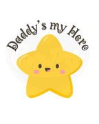 Infant bodysuit - Daddy's my hero laughing star