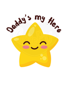 Youth classic tee - Daddy's my hero smily star