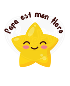 T-shirt classique pour jeunes - Papa est mon héros étoile souriant français