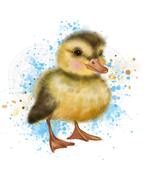 Infant bodysuit - Ducky blue splash