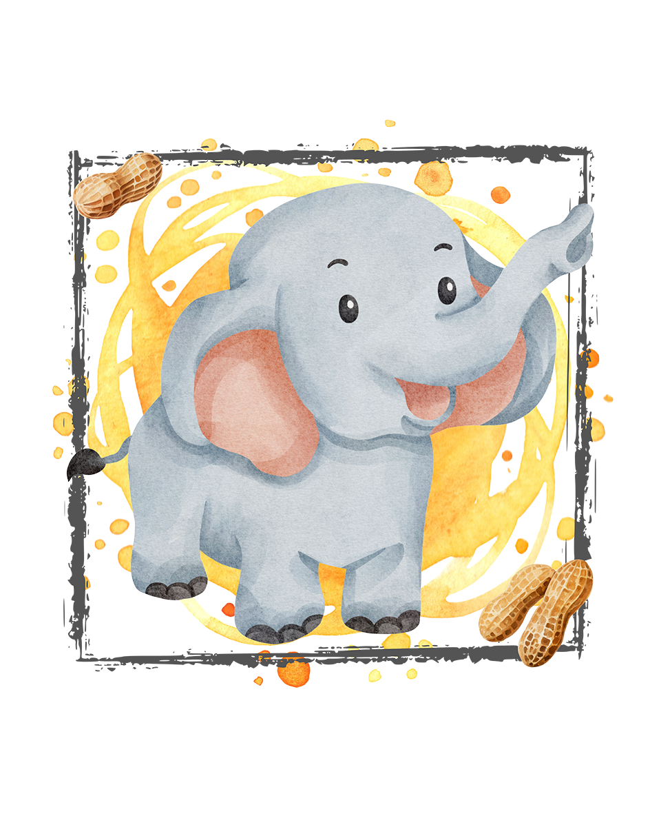 Infant bodysuit - Elephant with peanuts