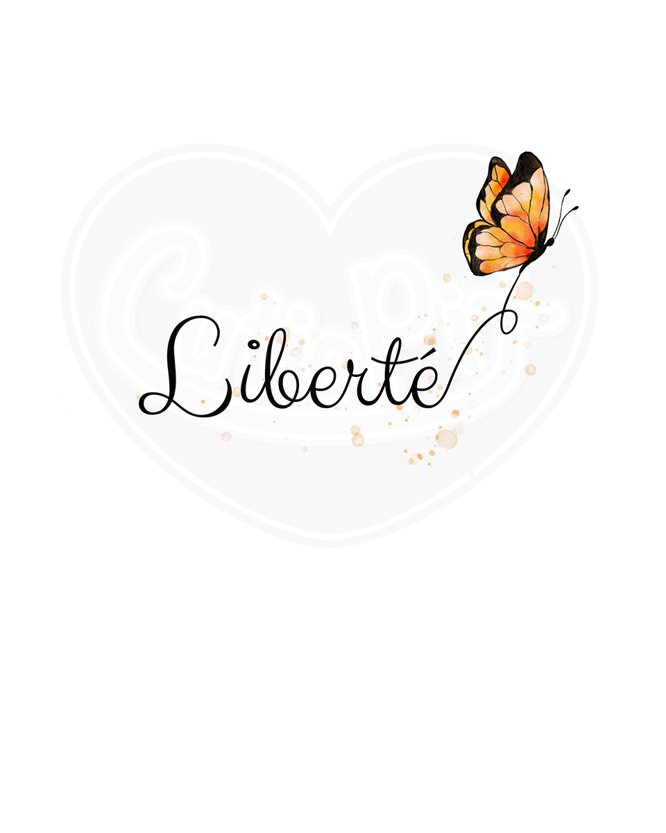 Unisex classic tee - Freedom butterfly orange French