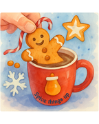 Youth classic tee - Gingerbread cookie in cup watercolour