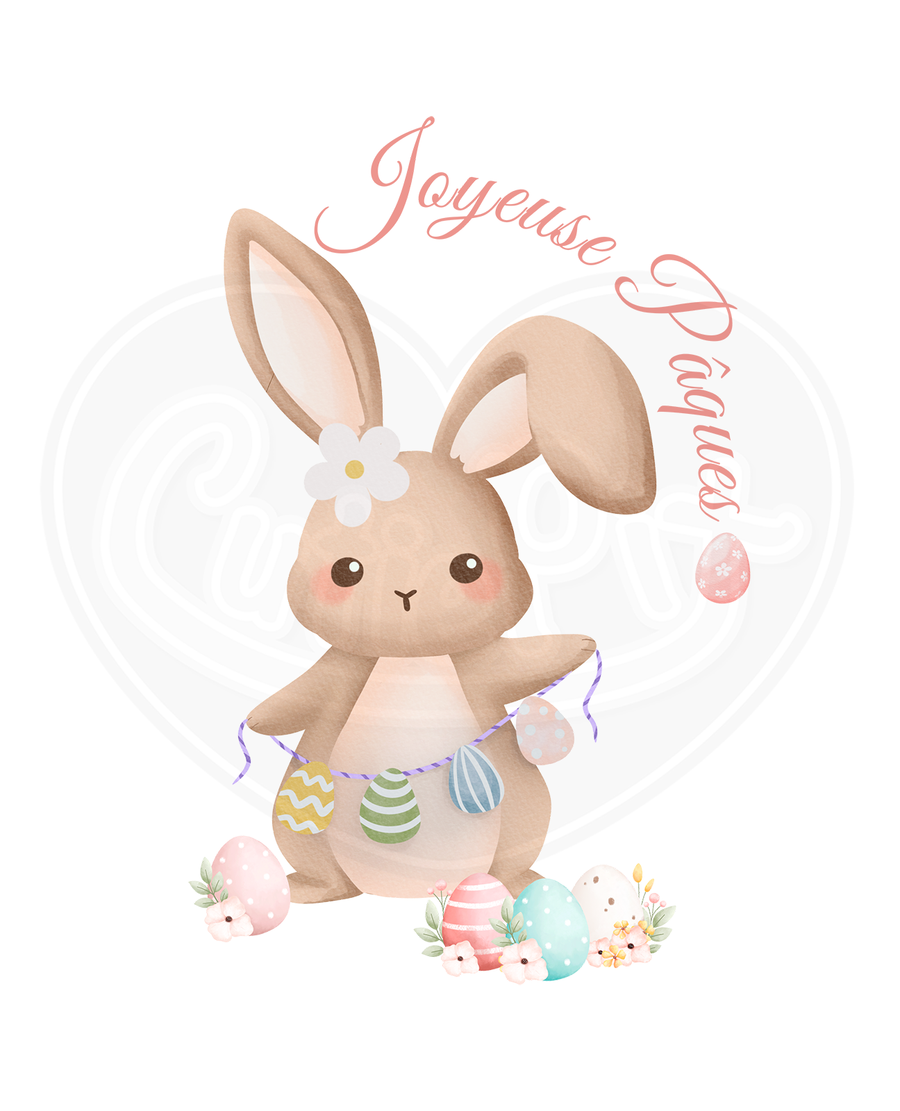 Youth classic tee - Happy Easter bunny eggs French