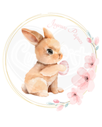 Infant bodysuit - Happy Easter bunny sakura French