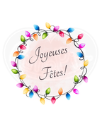 DryBlend® T-Shirt - Happy Holidays string of lights French