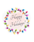 Infant bodysuit - Happy Holidays string of lights