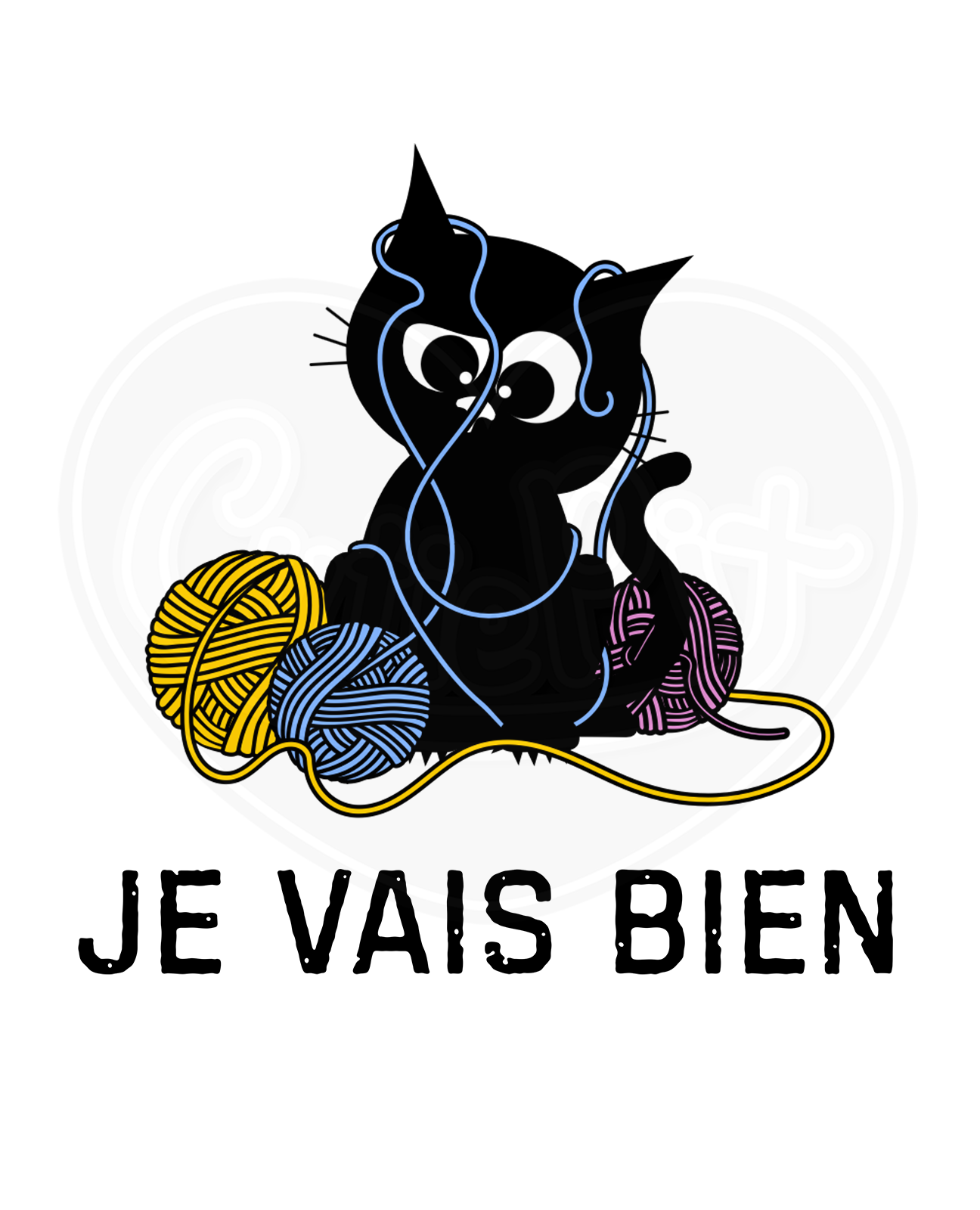 Body bébé - Je vais bien chat avec laines français