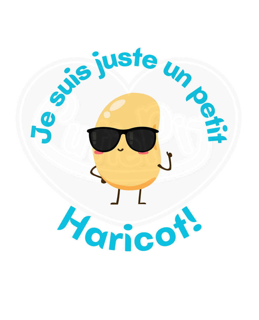 T-shirt DryBlend® - Je suis juste un petit haricot français