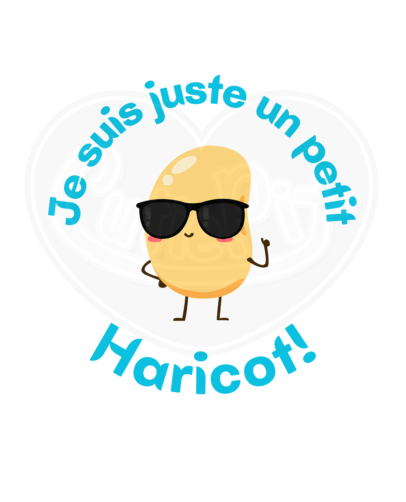 T-shirt DryBlend® - Je suis juste un petit haricot français