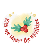 Infant bodysuit - Kiss me under the mistletoe round