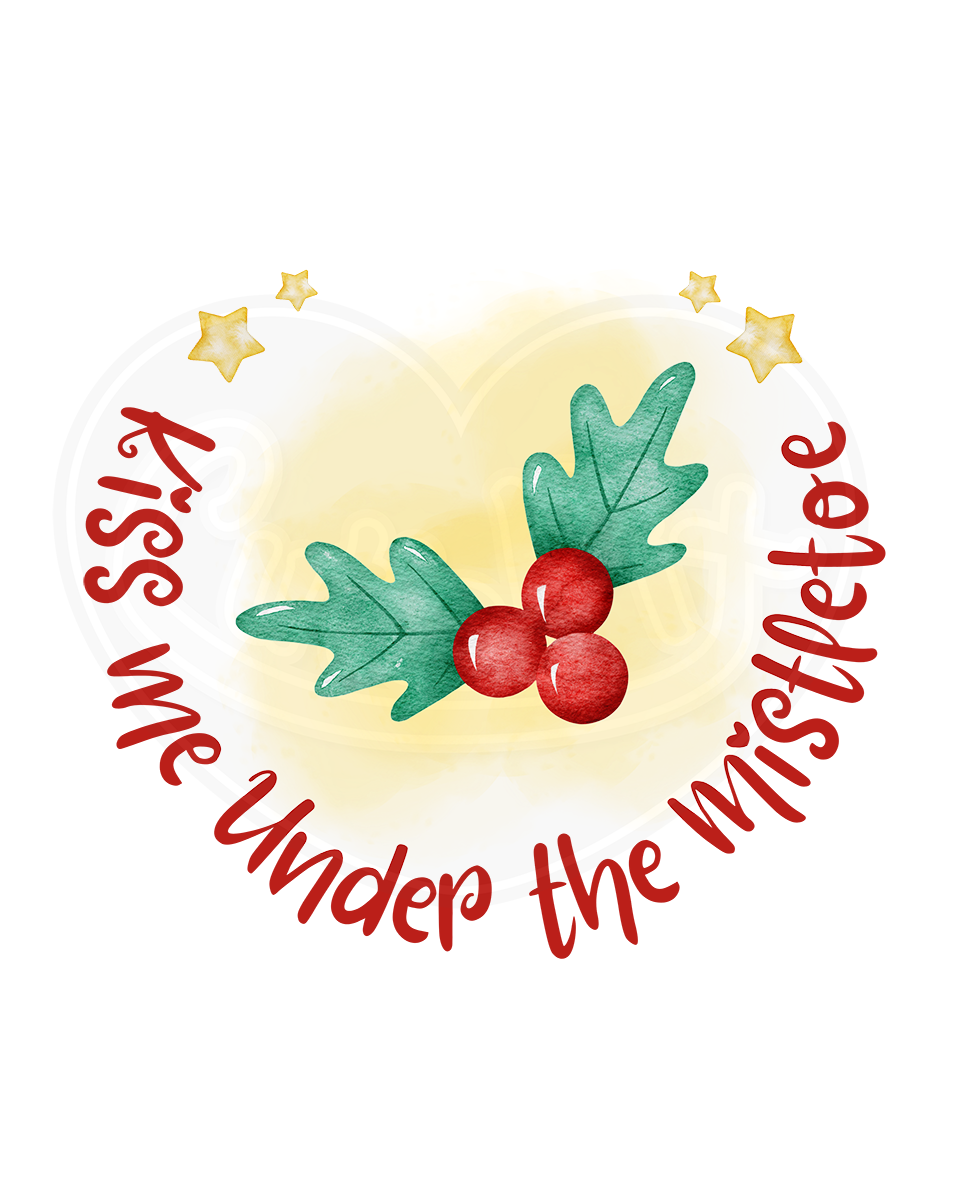 Infant bodysuit - Kiss me under the mistletoe round