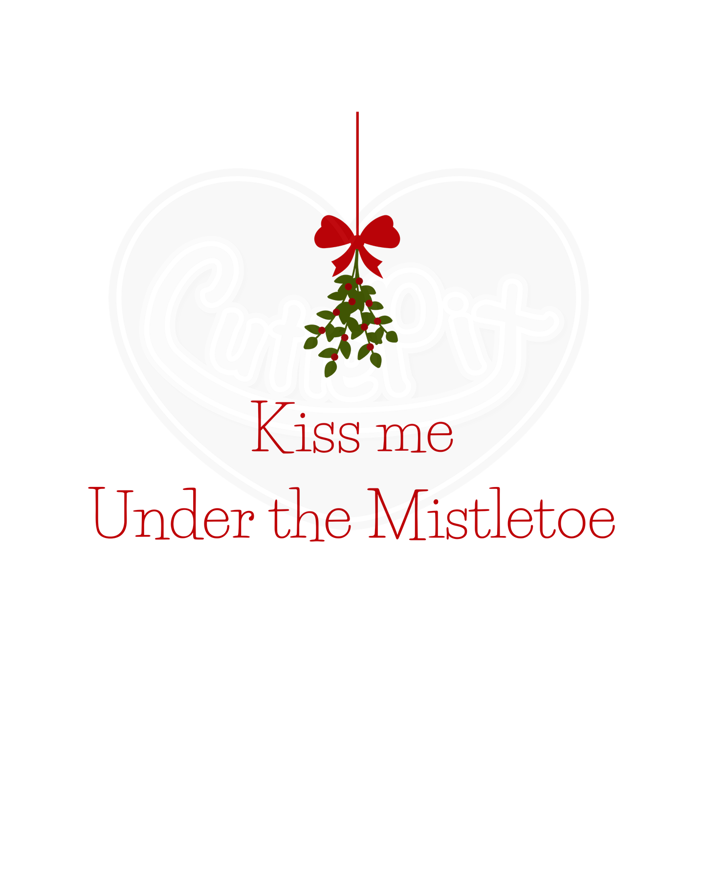 Infant bodysuit - Kiss me under the mistletoe simple
