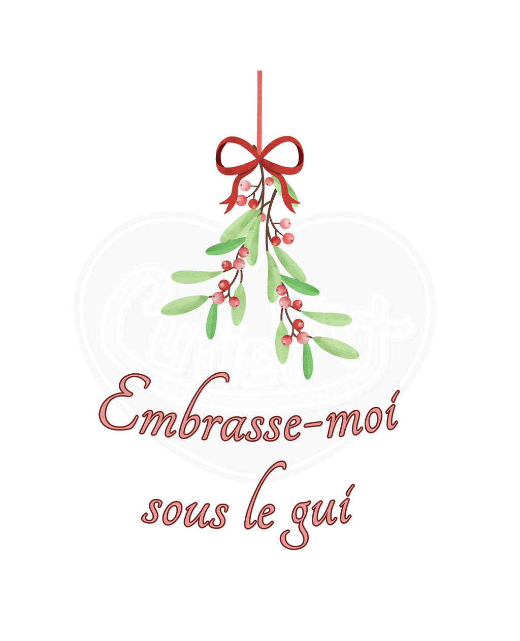 Infant bodysuit - Kiss me under the mistletoe French