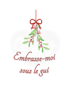 Infant bodysuit - Kiss me under the mistletoe French