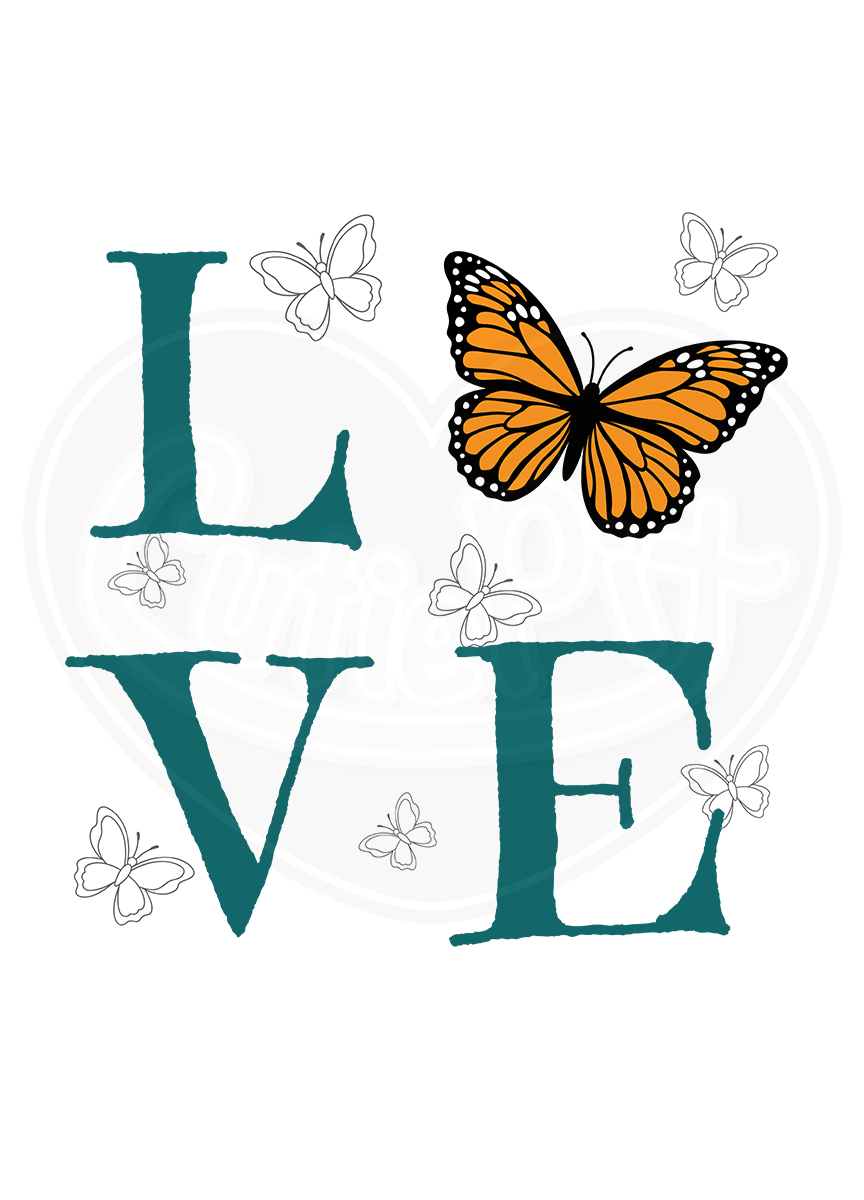 Youth classic tee - LOVE butterfly