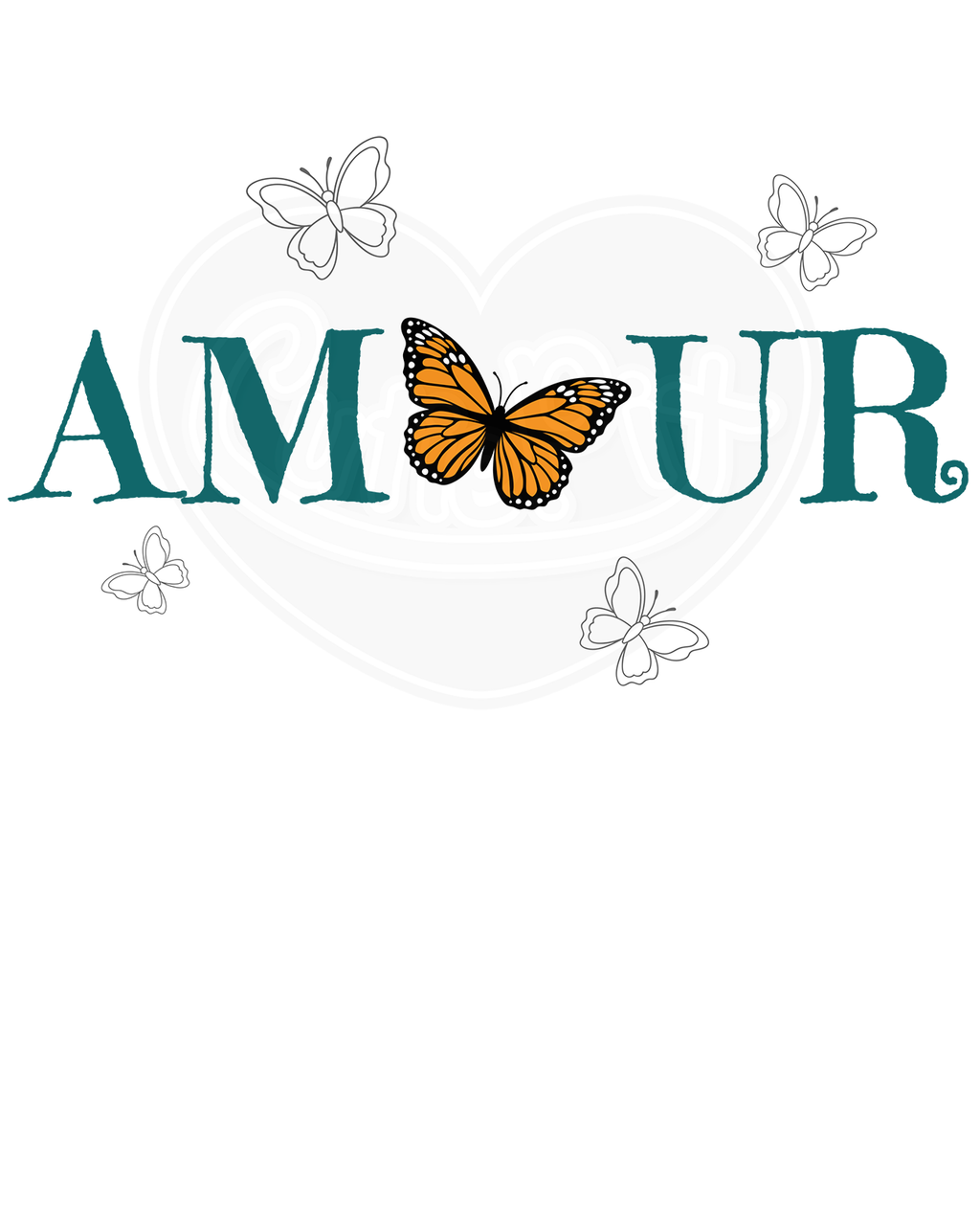 T-shirt DryBlend® - AMOUR papillon français