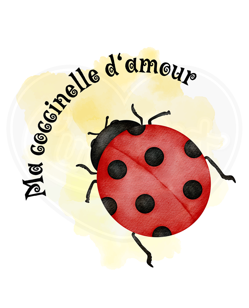 Youth classic tee - Ladybug love bug yellow French