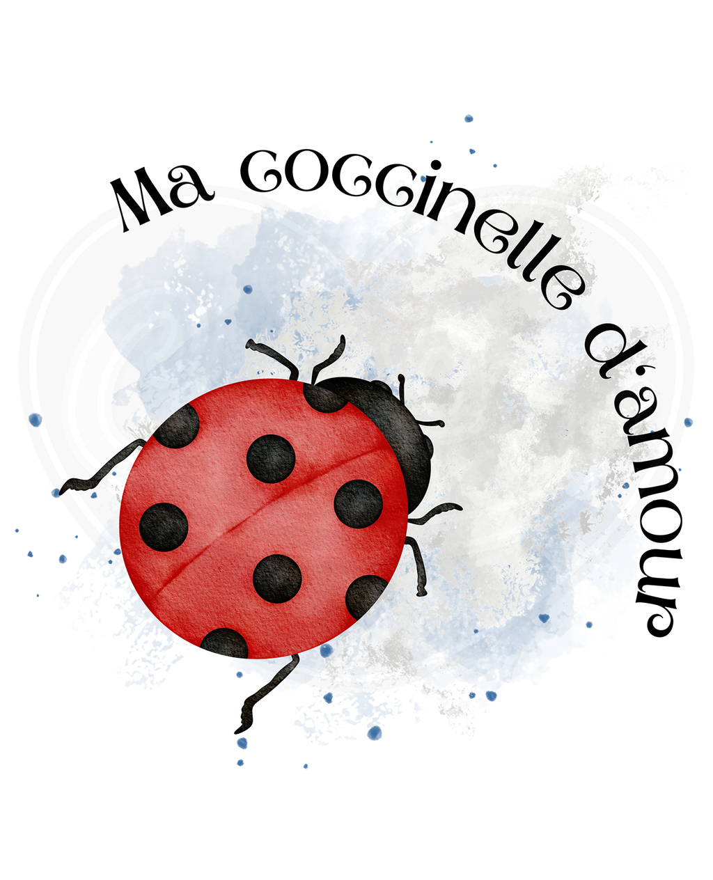 DryBlend® T-Shirt - Ladybug love bug silver French