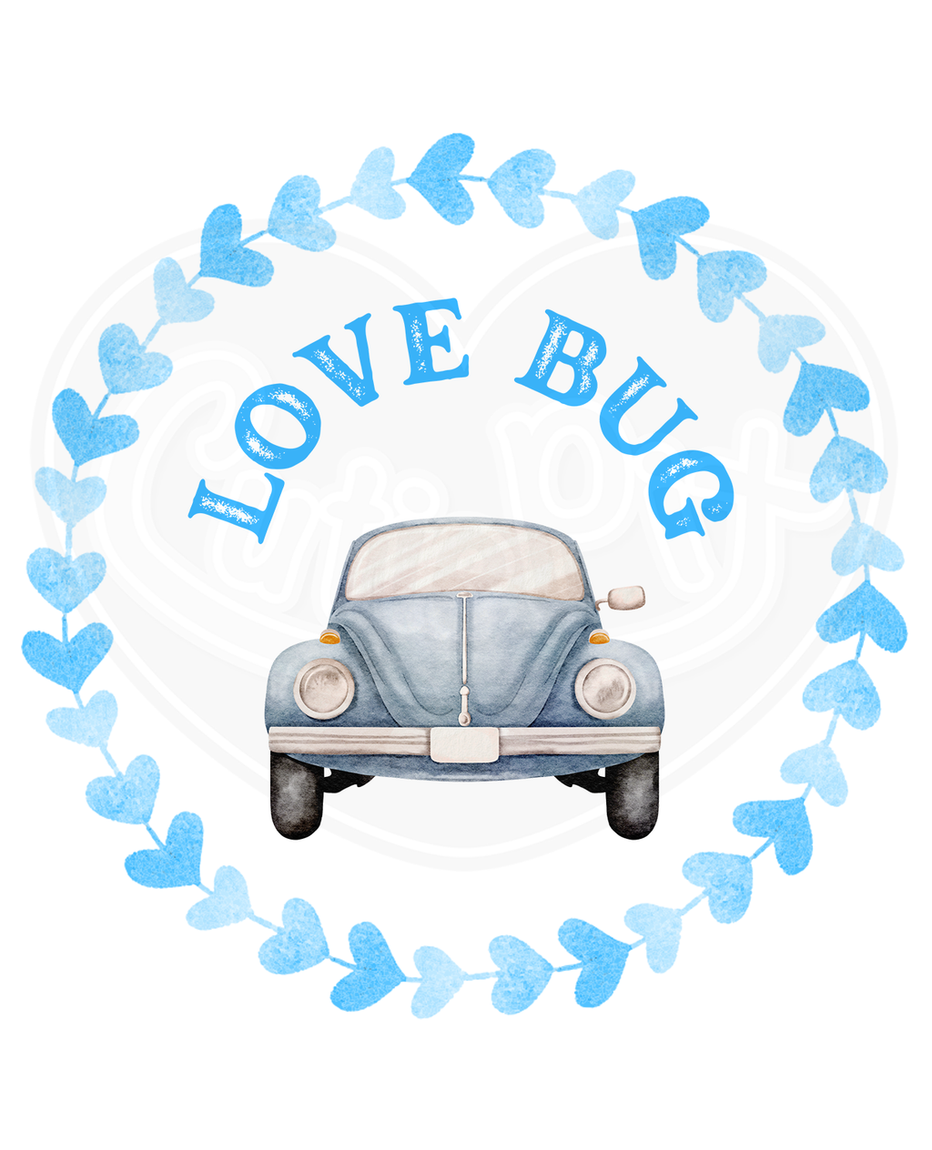 DryBlend® T-Shirt - Love bug car blue