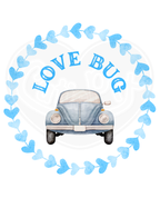 DryBlend® T-Shirt - Love bug car blue