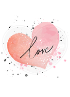 Youth classic tee - Love heart splatter