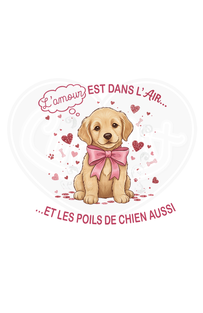 Youth classic tee - Love is in the air, so is dog hair French