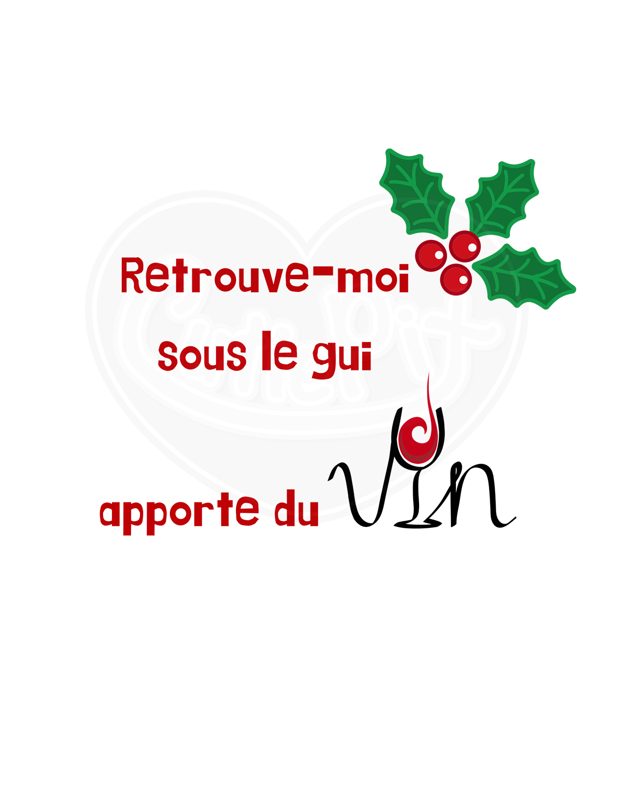 Unisex classic tee - Meet me under the mistletoe fancy French