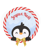 Infant bodysuit - Merry Christmas penguin French