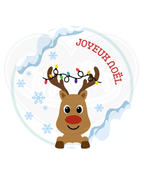 Infant bodysuit - Merry Christmas reindeer French